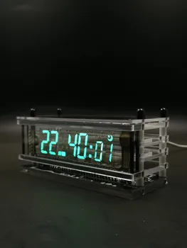 Часовници с екран VFD на прозрачна основа, рядък антикварен вакуум флуоресцентен дисплей с термична компенсация, часовници