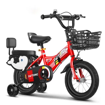 12-Инчов Детски велосипеди, Детски велосипеди С рамка от високо стомана, сигурност и стабилност С тренировочными колела, задна спирачка