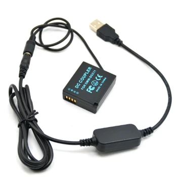 Кабел USB Type C + DCC11 BLG10 Подмяна на Сляпо Батерии За Panasonic Lumix DMC-GF6 GF5 GF3K TZ100 LX100 GX7 S6 S6K GX80 GX85 GX9