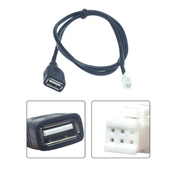 Черна Пластмасова Автомобилна Стерео уредба, с Впръскване на Стена Вълни с USB порт, панел, Удължител, адаптер 4Pin + 6Pin характеристика на полиграфическото контакти