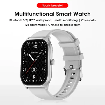 Новите Смарт часовници ZL77 2,01 HD Дисплей, по-Голям екран, Мониторинг на сърдечния ритъм, сън, Bluetooth 5,2, Часове за разговори, Мультиспортивный Смарт гривна