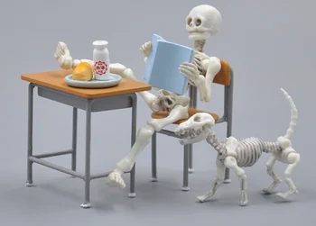 Мини Малки Играчки Оригиналния Скелет на Хората Сцена Мебелни Аксесоари Подарък За Хелоуин За Деца wanwu