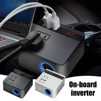Автомобилен Инвертор Автоматичен Преобразувател на Мощност За Въздушен Компресор Автомобилен Инвертор с Два USB порта, Адаптер за Кола За контакти