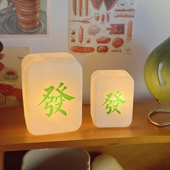 лека нощ за китайския Mahjong 1бр, led лампа за защита на очите с мека светлина, креативна лампа за mahjong с led подсветка за сън