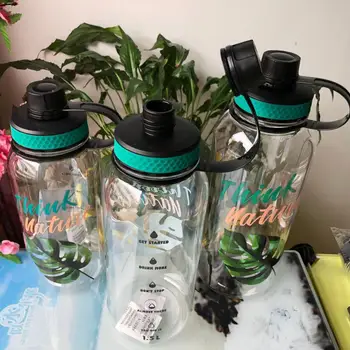 Креативна чаша за вода, Прозрачни пластмасови чаши за пиене, Бутилки за вода на Едро, градинска бутилка за вода за пиене, без Bpa, запечатани