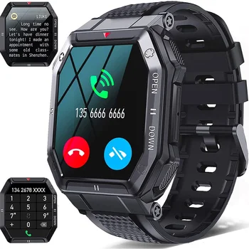 LEMFO IP68 водоустойчив смарт часовници за мъже Bluetooth покана smartwatch 5 дни живот на батерията на монитора на кръвното налягане 1,85 