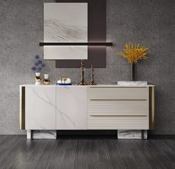 Лесен шкаф за веранди в луксозен стил, благородна дневна в стил постмодерното и минимализъм, шкаф за антре