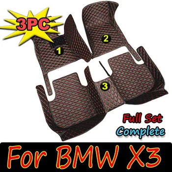 Автомобилни Стелки за BMW X3 F25 MK2 2011 ~ 2014 Кожен Луксозен матов, защитна подплата, килими, Аксесоари за Автомобили, детайли на интериора