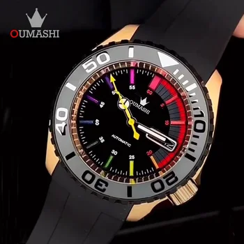 мъжки часовници Нови Мъжки Луксозни Автоматични механични часовници NH35 с часови механизъм САМ watch С потребителски логото на Водоустойчивост на часовника от неръждаема стомана 007