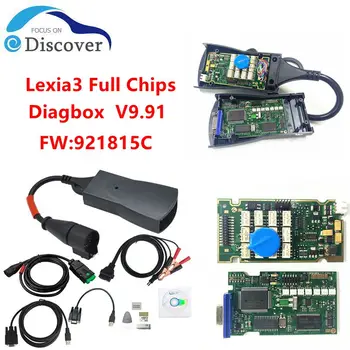 Lexia3 Пълен Набор от чипове 921815C Професионален Диагностичен инструмент За Citroen/Peugeot Lite Diagbox V9.91 PP2000 OBDII Auto