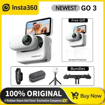 Insta360 GO3 Малък Екшън-Камера Mini Sport Vlog Insta360 Go 3 32G 64G128G Камера със Стабилизация на потока Водоустойчив