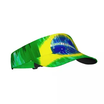 Лятна Солнцезащитная Шапка С Регулируема Козирка, UV-Защита, Празен Надмощие, Абстрактен Флаг на Бразилия, Спортна Шапка Солнцезащитная
