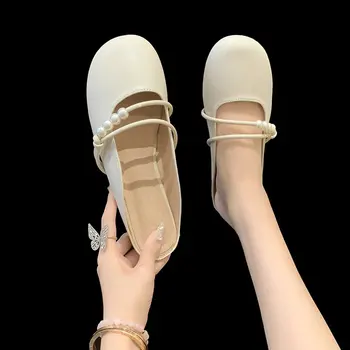 Дамски чехли, Джапанки за жени 2023, пантофли със затворени пръсти, Луксозни чехли с ниска кръстосана шнур, Нова дизайнерска гумена тясна лента от изкуствена кожа