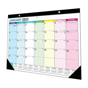 Календар за Планиране на разписанието на Английски Офис Декор Стенен монтаж Декоративен Планер Календари Окачен Метален Блок Бюро