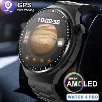 2023 Оригинални мъжки умен часовник Watch 4 Pro, Bluetooth повикване, безжичен зареждане NFC, Водоустойчиви дамски умни часовници за Android и IOS