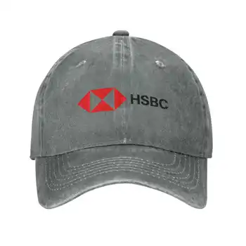 Модерен висококачествен деним, шапка с логото на HSBC, вязаная капачка, бейзболна шапка