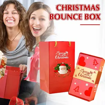 Коледна Изненада Прыгающая Кутия за Подарък Кутия Diy Сгъваема Хартиена Кутия за Пари За Рожден Ден, Сватба Изненада Прыгающая Кутия За Коледа P8O9