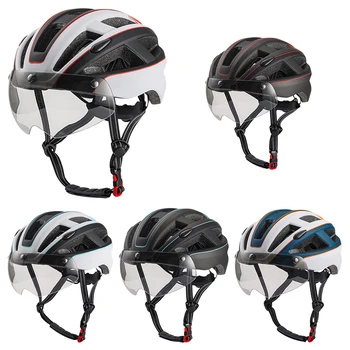 Предпазна каска за шоссейного планински велосипед от PC + EPS, удароустойчив Велосипеден шлем с дистанцията на уличното осветление, предпазни средства за възрастни, кормило обзавеждане