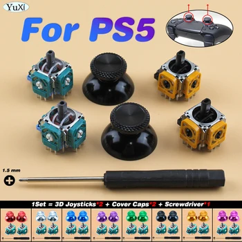 За контролер PS5 3D Аналогов Джойстик Модул сензор Потенциометъра и Лигавицата на Палци За DualSense PlayStation 5 Комплект от 2 теми