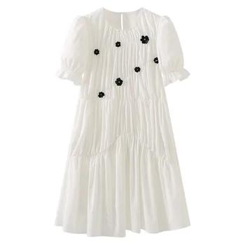 H52044 # Рокля за бременни, свободно рокля, дамско памучно стилна лятна рокля за бременни, ново записване