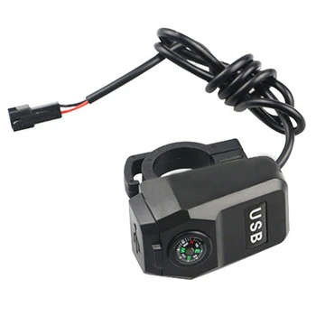 1 бр. електрически автомобил USB зарядно за Кола Черен PVC Велосипед, мотоциклет зарядно устройство ще захранване на корона Съоръжения за езда