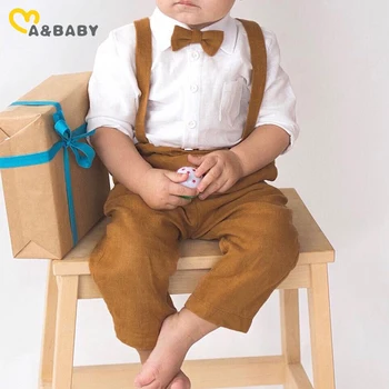 Комплекти Дрехи за малки момчета ma & baby от 6 m до 4 години, костюм малък господин с Риза, Панталони, Комбинезони, облекла, официално облекло
