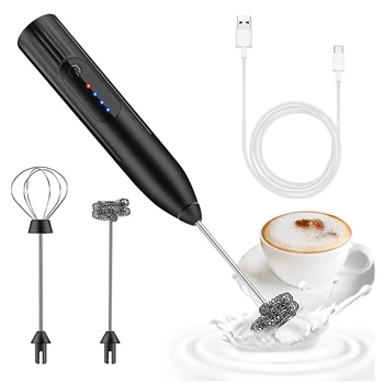 Електрическа палка за разпенване на мляко, USB акумулаторна Електрическа вспениватель мляко, кафе, Капучино, Лате, горещ шоколад