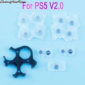 1 Комплект Сменяеми провеждане на каучук, силикон бутони PS5 за игрален контролер на Sony PlayStation5 V2.0, резервни части за клавиатура D-Key