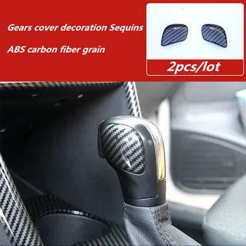 2 бр./лот, автомобилни стикери от ABS въглеродни влакна, зърнеста съоръжения, за украса на капачки, пайети за 2011-2017 Volkswagen VW POLO 6R 6C