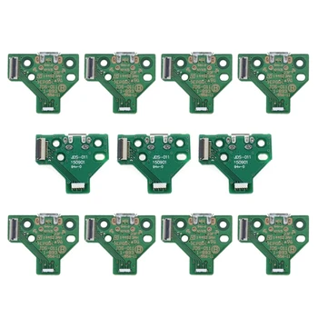 51 Комплект от 10 USB порта за зареждане Конектор печатна платка JDS-011 за игрален контролер за Смяна на пластмасова зелена печатна платка
