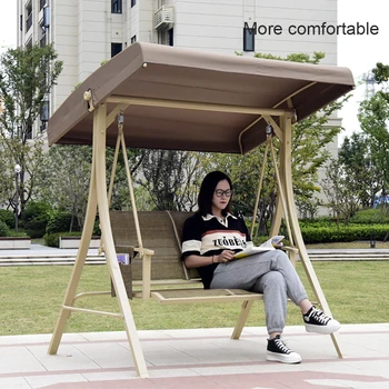 Комплект градински мебели Улично стол-люлка от висока якост стоманени тръби, здрав и издръжлив, рискът се увеличава облегалката, за по-голям комфорт