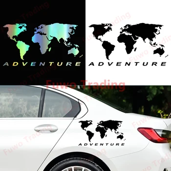 Карта на света, Свят, автомобилни стикери за офроуд 4x4, стикер на багажника на мотоциклет, под наем, планински приключения, лаптоп, каска, Скейтборд