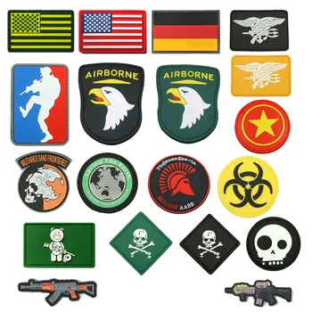 US101 Въздух-въздушна превръзка, Водоустойчиви ленти с куки и вериги, разликата в PVC, Флаг на САЩ, Военна градинска шапка, стикер на дрехи, Апликация във формата на икона