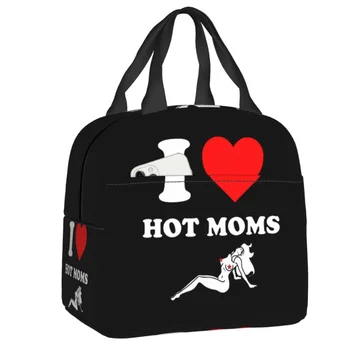 I Love Hot Momssulated Lunchte Bag for Women Children Преносим Охладител Термален Обяд-Бокс За Хранене на Открито, Чанти-Контейнери за Пикник