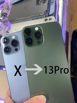 Направи си сам Корпуса заден капак за X-Pro 13, подмяна на гърба на батерията средно рамка за iPhone X, като корпус 13 Pro, от X до iPhone 13Pro