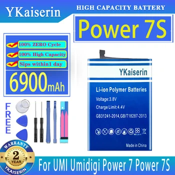 YKaiserin Батерията на Power 7S 6900 ма За Мобилен телефон UMI Umidigi Power 7 7S Power7S Power7 Batteria