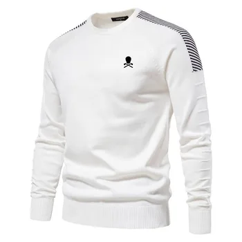 Есента голф, мъжки спортни и ежедневни облекла, Мъжка тениска за игрище на открито с дълъг ръкав, зимни трикотажная риза за голф