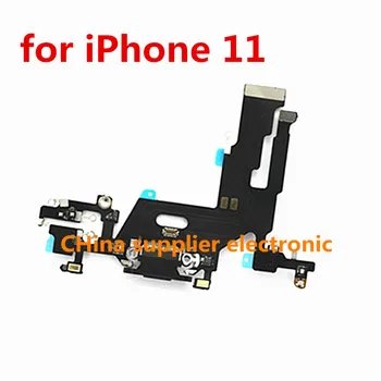 5 бр. Порт за зареждане Гъвкав Кабел за iPhone XR 11 USB зарядно устройство Зарядно устройство резервни Части за ремонт на микрофона