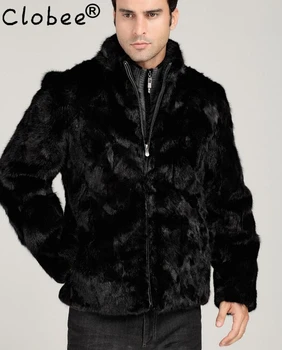 1 нова мъжко палто от изкуствена кожа кадифе, якета с цип култивират one ' s morality, зимните модни мъжки екологични якета от изкуствена кожа