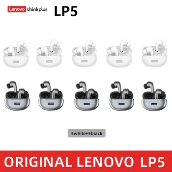 Lenovo LP5 безжични слушалки Hi-Fi спортни водоустойчив Bluetooth слушалки с микрофон слушалки gamer 5/10/20 бр. на едро