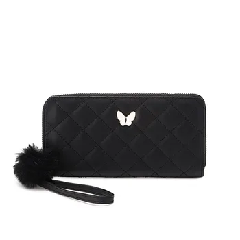 Елегантен Женски чантата с геометричен ромбовидным дизайн, лого във формата на пеперуда за декорация с четка, чантата е със средна дължина