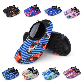 Детска плажна обувки, Детски меки домашни чехли за плуване, Чорапи за гмуркане с шнорхел За момчета и момичета, мини Домашни пантофи за децата боси