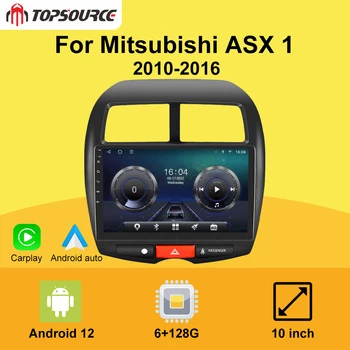 TOPSOURCE 8G + 256G за Mitsubishi ASX 1 2010-2016 радиото в автомобила Автомобилни видео плейъри Безжичен CarPlay Android Auto WiFi GPS