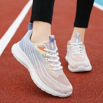 Дамски маратонки 2023, Нови летни модни леки маратонки за жени, Дишаща пешеходната Окото Градинска дамски обувки за бягане