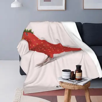 Ультрамягкое флисовое одеяло Strawbirdy с модел от картун 