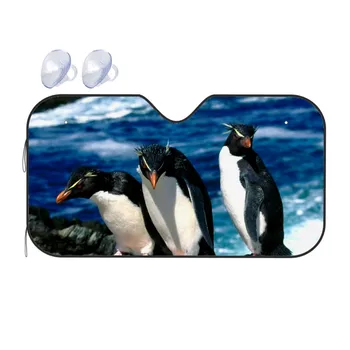 Антарктическое животно с Хубав принтом Пингвин, сенника на предното стъкло на колата, защита от интериорния дизайн, блокиращ ултравиолетовите лъчи, козирка, Универсални аксесоари