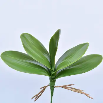 Изкуствено растение за дома, 1 бр. изкуствени стъблата на фаленопсиса, листа Микро-ландшафтна орхидея