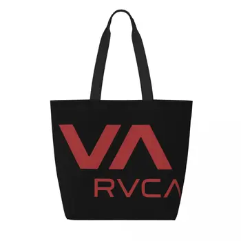Rvcas Чанта за пазаруване на хранителни стоки, холщовая чанта-тоут с модерен принтом, чанта през рамо, по-Голямата голям Моющаяся чанта