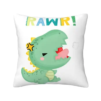 RAWR! Динозавър се Отваря за себе си максимално отпускане, Не е деформиран, Възглавница за подкрепа на кръста на дивана, приятна за кожата Домакински възглавница за сън
