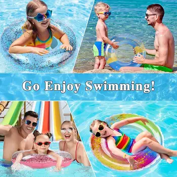 Пръстен за басейна, лека и развлекателна играчка с пайети, надуваема играчка за плуване в басейн, надувное пръстен за плуване за спорт